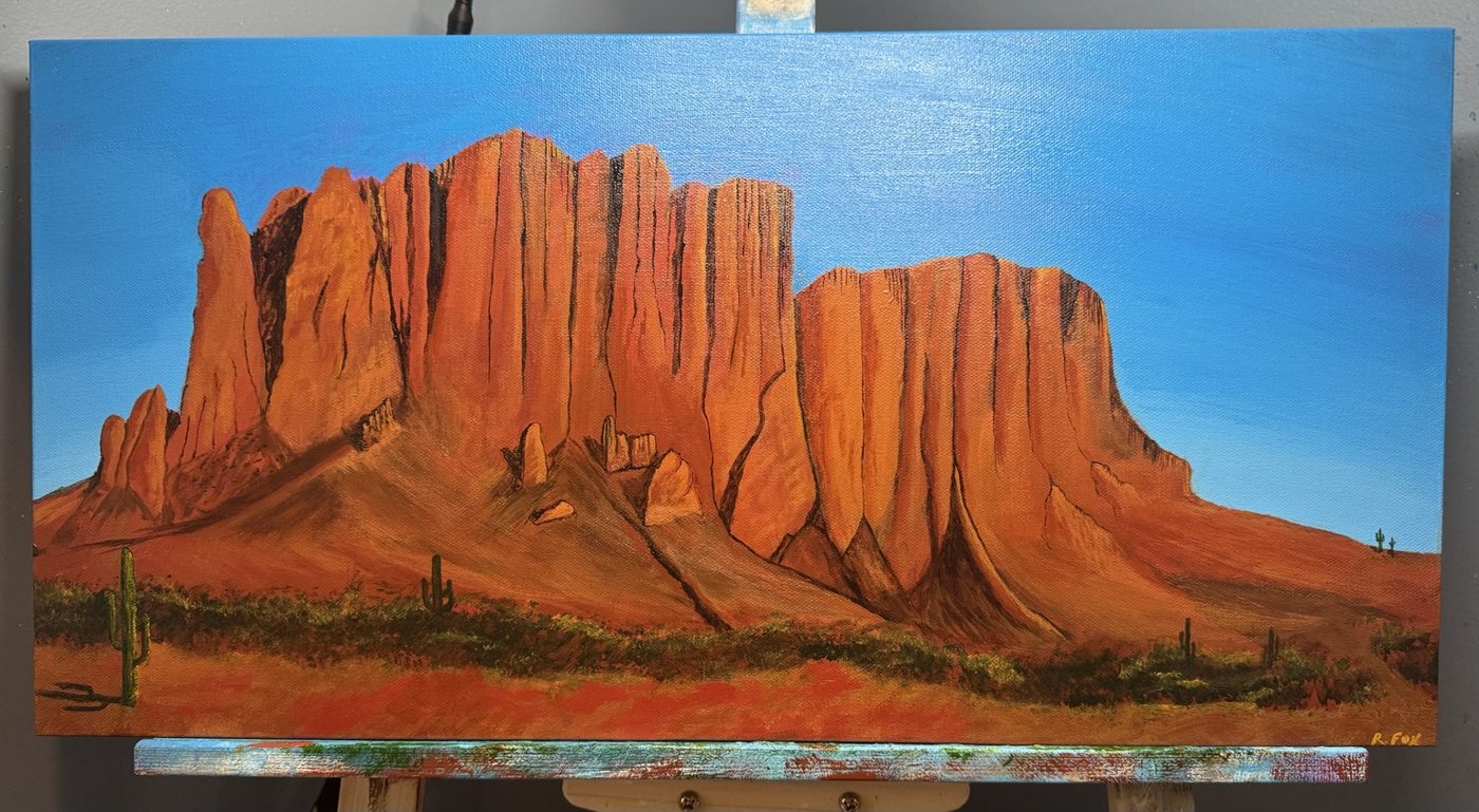 Red rock desert cliffs